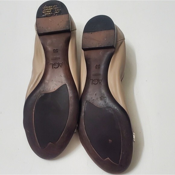 AGL Monika Cap Toe Womens Buckled Slip on Ballet Leather Flats NWOB EU size 36 - Picture 6 of 6